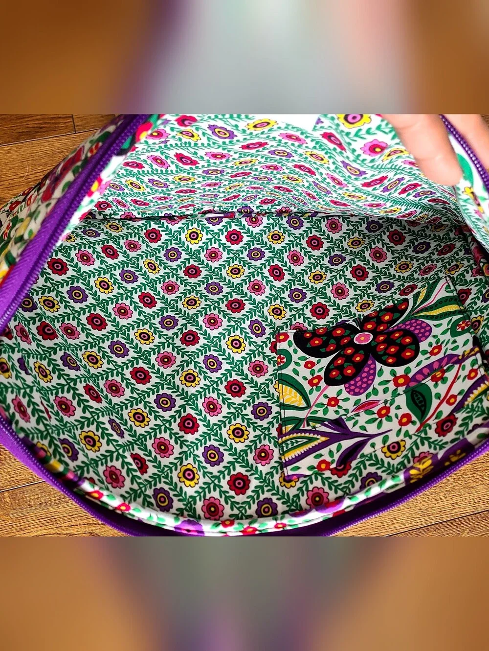 Vera Bradley Floral Laptop Case + Zip ID Coin Pouch Bundle 17x12